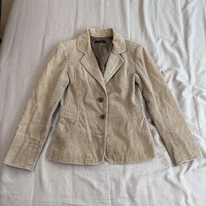 B.young Corduroy Blazer Size 38 Women’s 3 Button *flaw Jacket